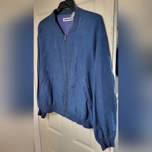 Fenn Wright & Mason Linen Bomber Jacket Mens Xl